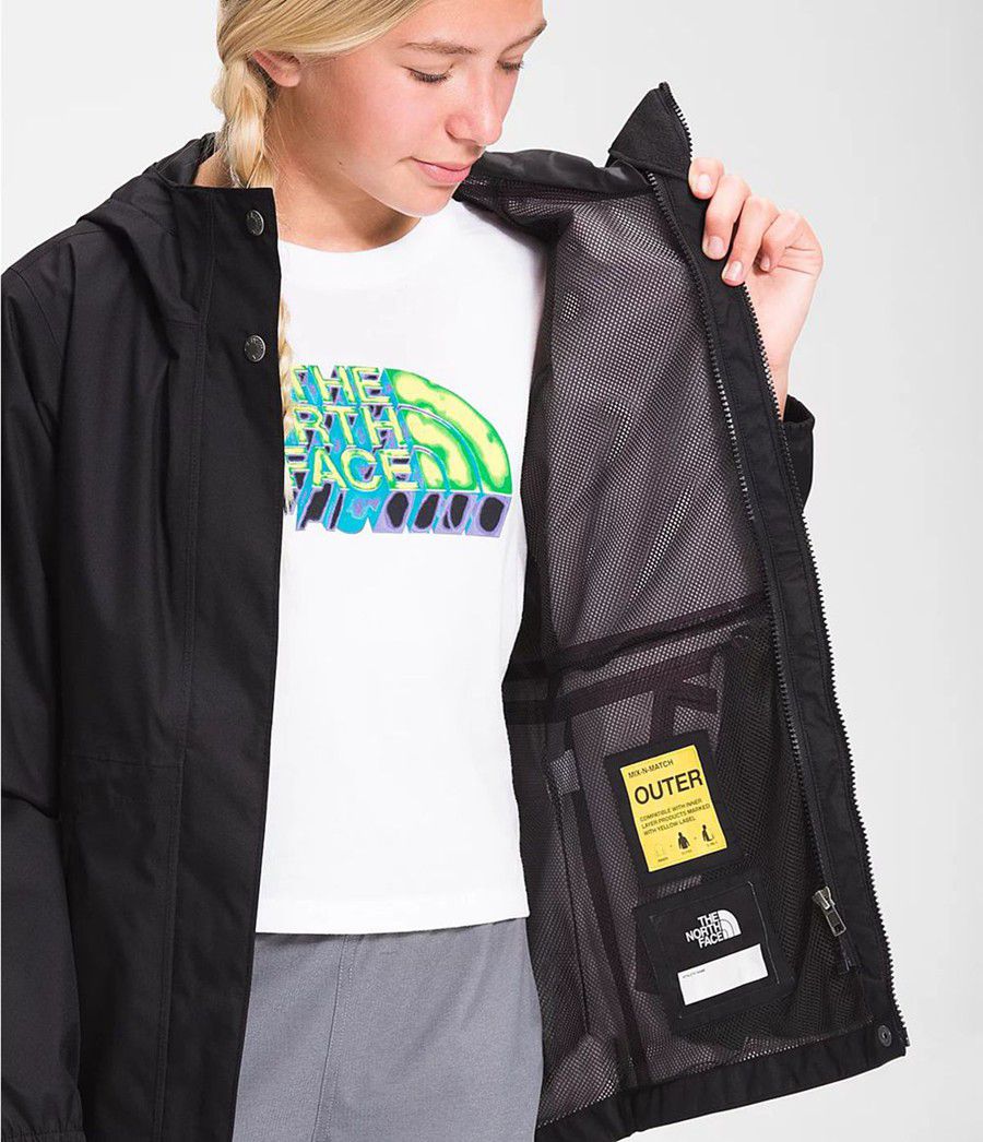 Dětské Parkas The North Face Dryvent Mountain Snapper Černé | MUSIAXZ-82