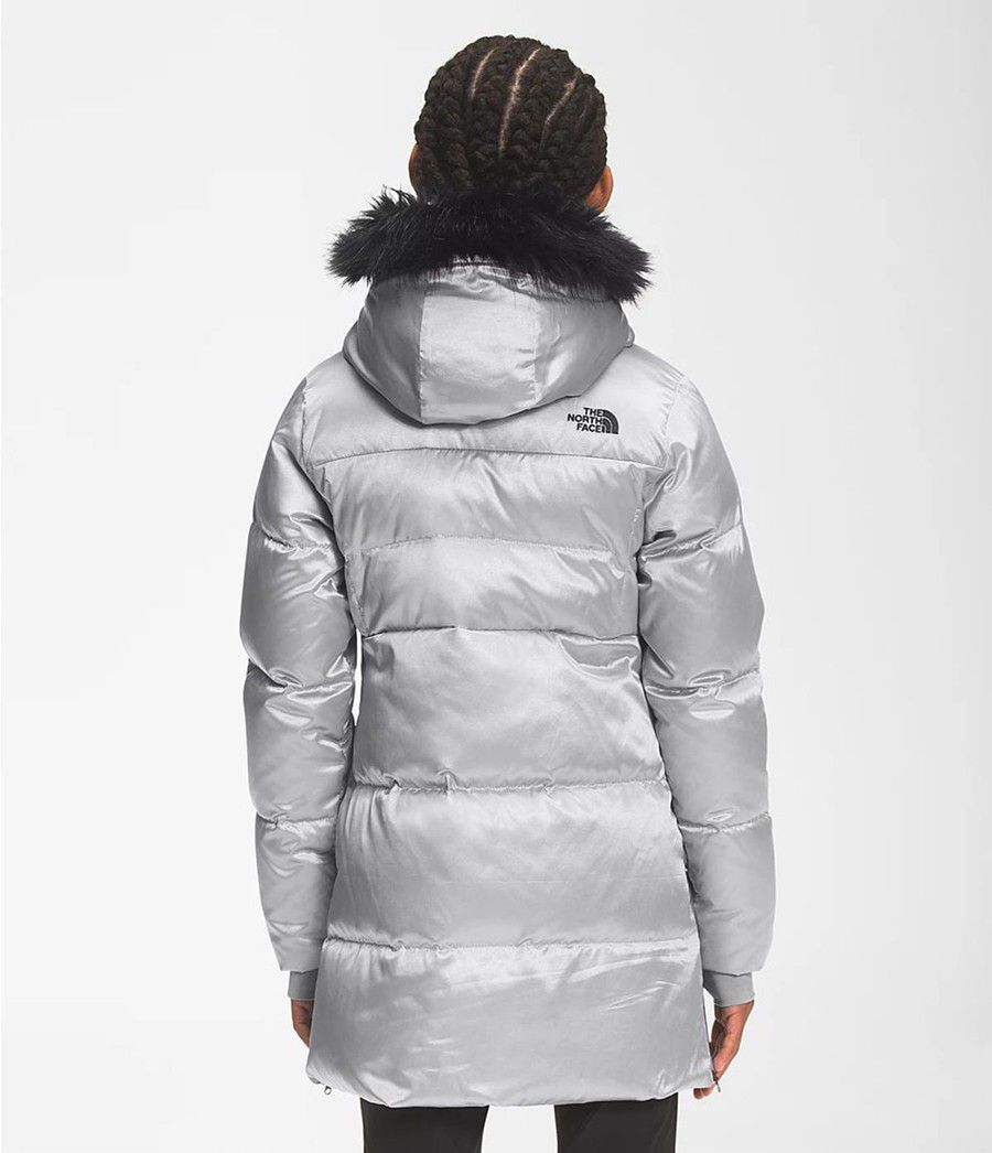 Dětské Parkas The North Face Printed Dealio Fitted Šedé | QRFTENY-86