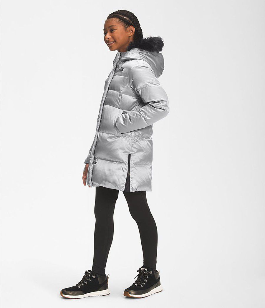 Dětské Parkas The North Face Printed Dealio Fitted Šedé | QRFTENY-86