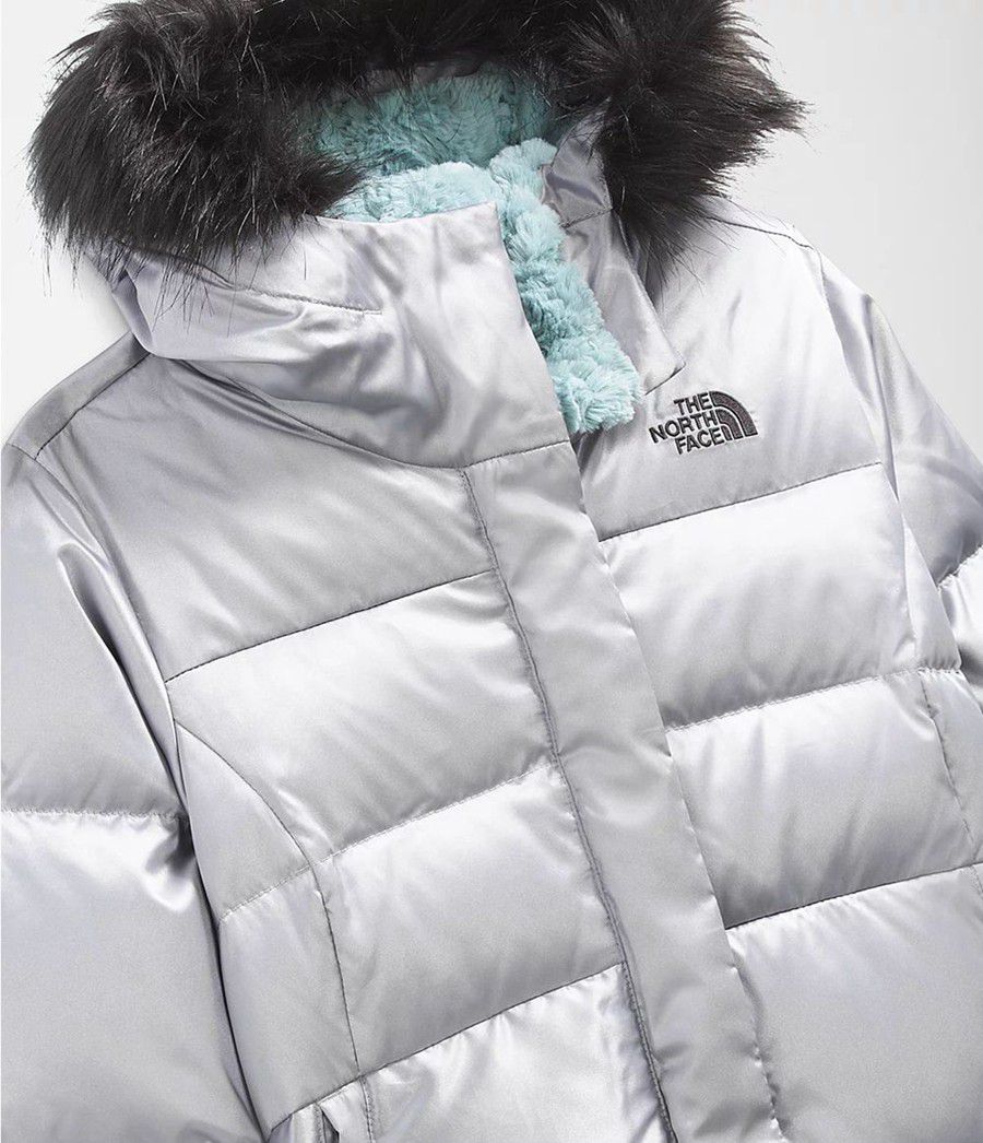 Dětské Parkas The North Face Printed Dealio Fitted Šedé | QRFTENY-86