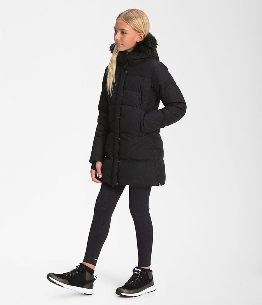 Dětské Parkas The North Face Printed Dealio Fitted Černé | UDOGLYM-98