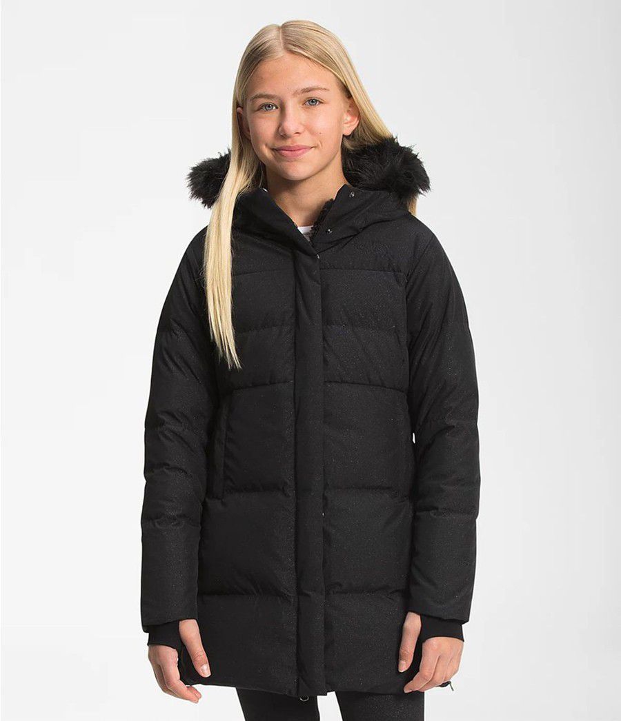 Dětské Parkas The North Face Printed Dealio Fitted Černé | UDOGLYM-98