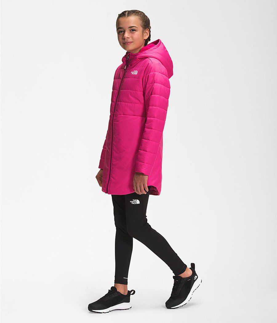 Dětské Parkas The North Face Reversible Mossbud Swirl Růžové | HGZSNPL-28