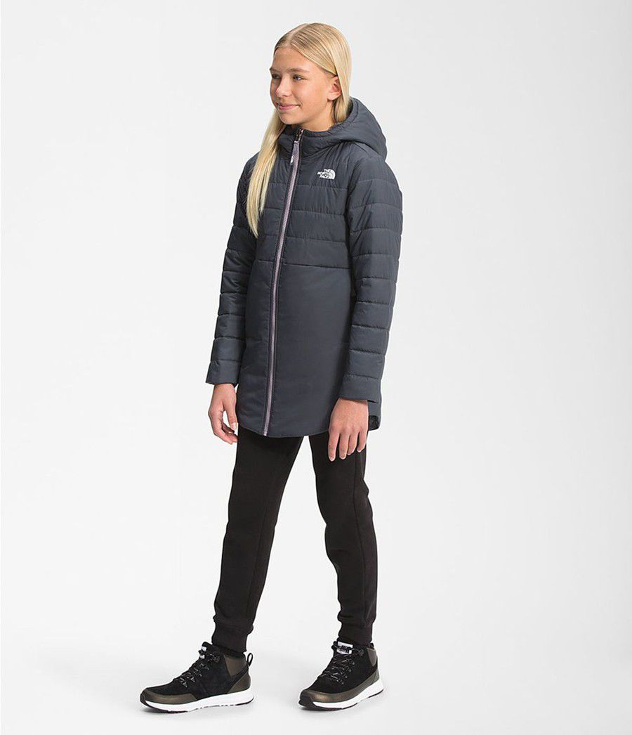 Dětské Parkas The North Face Reversible Mossbud Swirl Šedé | JHIOGKS-09