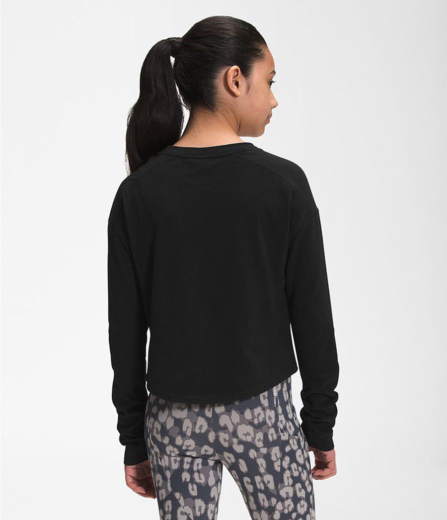 Dětské T-Shirts The North Face Long Sleeve Graphic Černé | WXHVUCK-90
