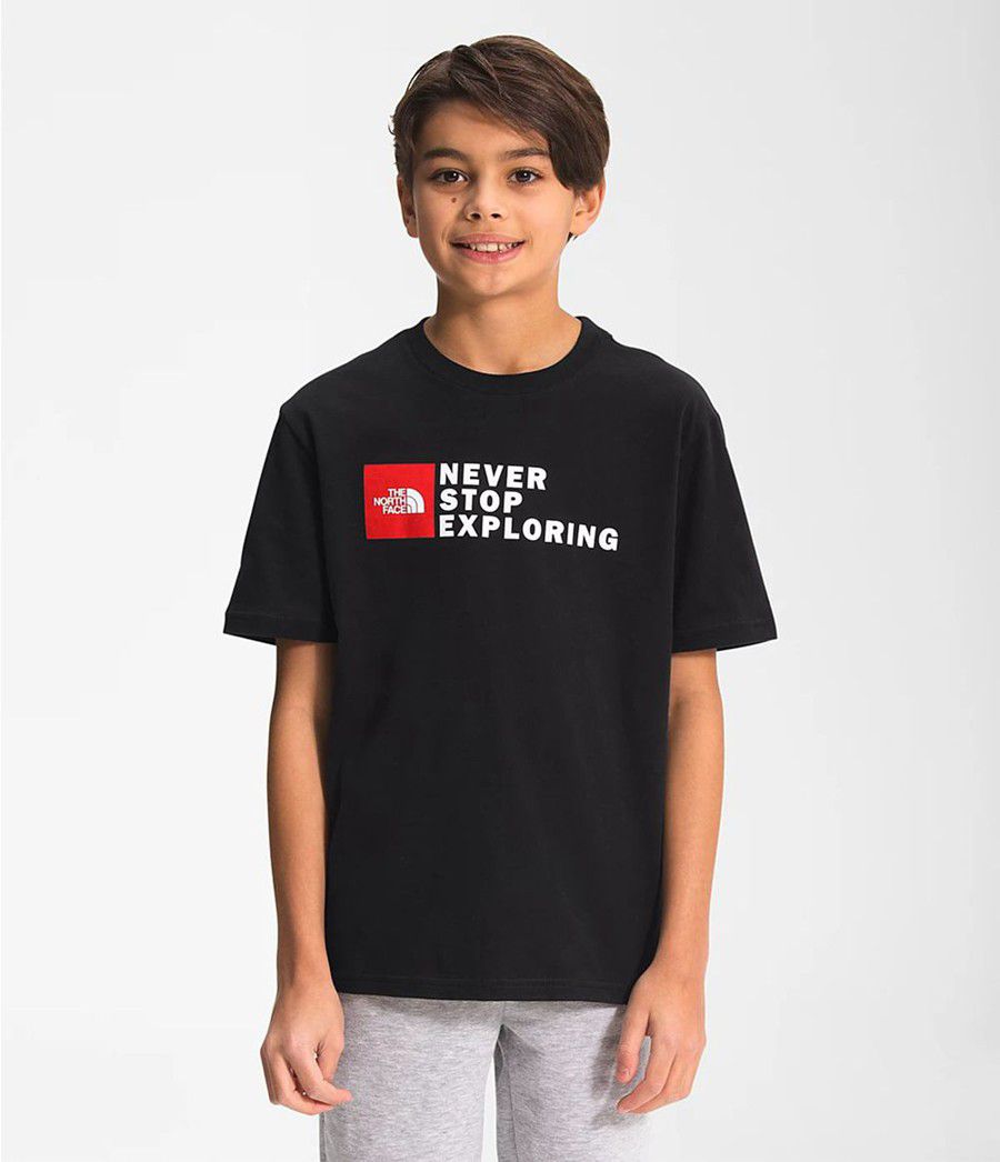 Dětské T-Shirts The North Face Short Sleeve Graphic Černé | YUHFAEO-21