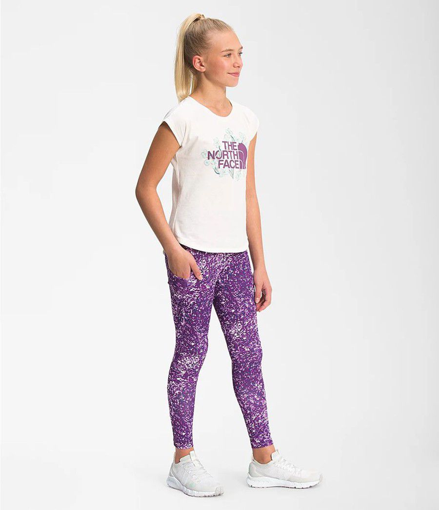 Dětské Tights The North Face Printed On Mountain Fialové | ABFPITS-96