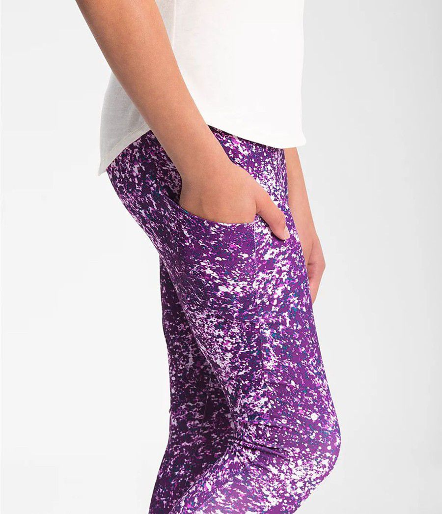 Dětské Tights The North Face Printed On Mountain Fialové | ABFPITS-96