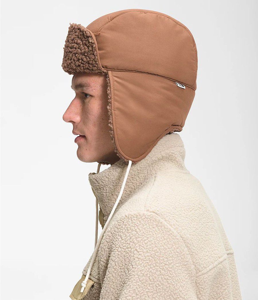 Pánské Beanies The North Face Recycled Ridge Fleece Trapper Hnědé | WLVRSDH-82