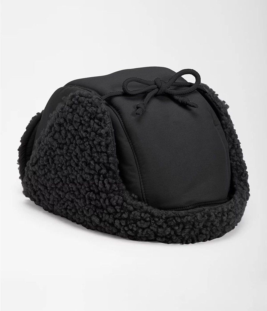 Pánské Beanies The North Face Recycled Ridge Fleece Trapper Černé | BKNTQGI-81
