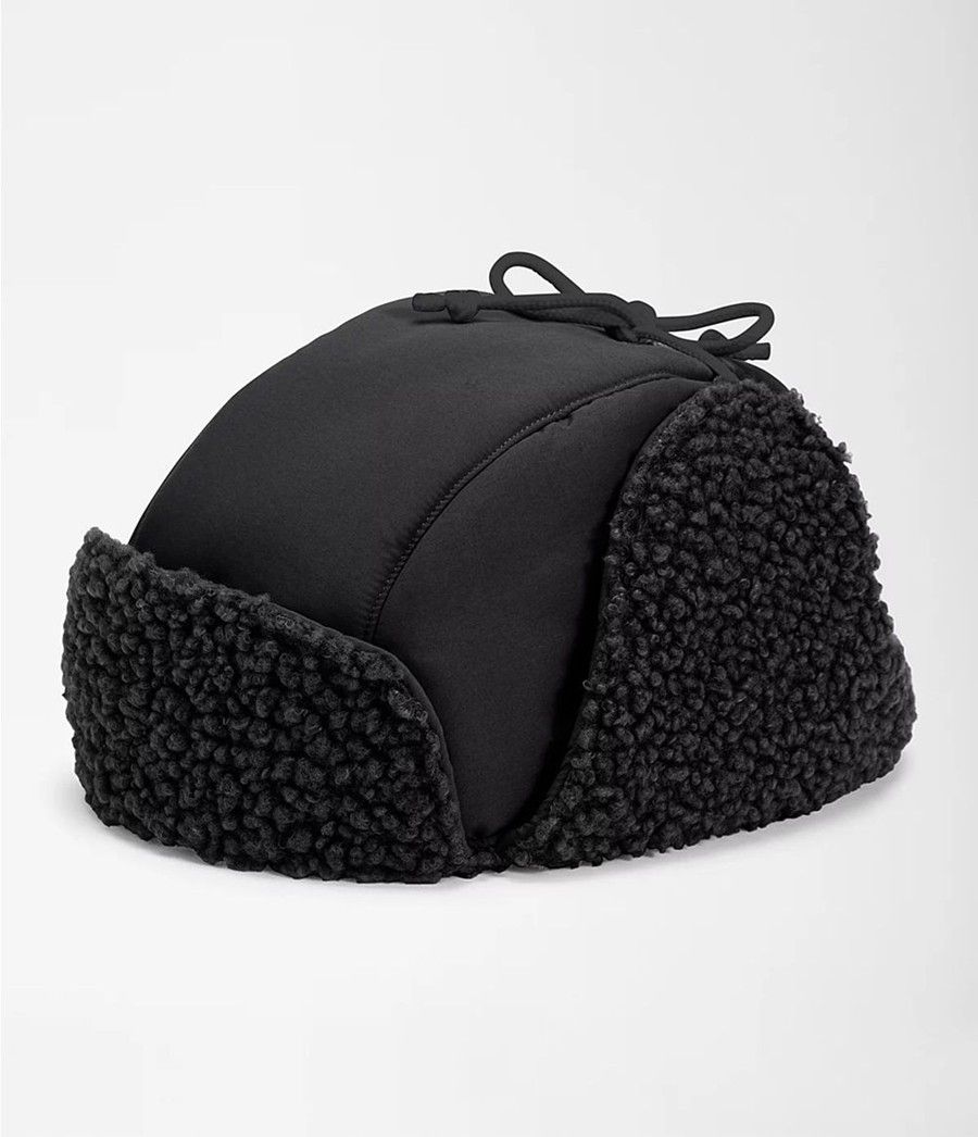 Pánské Beanies The North Face Recycled Ridge Fleece Trapper Černé | BKNTQGI-81