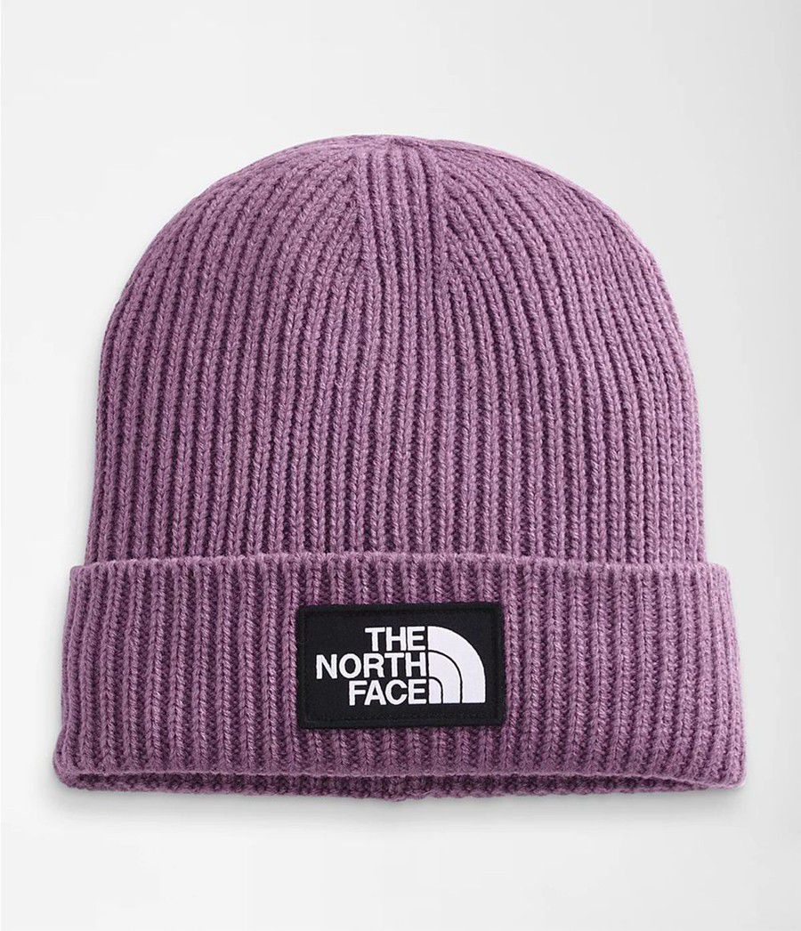 Pánské Beanies The North Face Tnf Logo Box Cuffed Fialové | FSZICKN-32