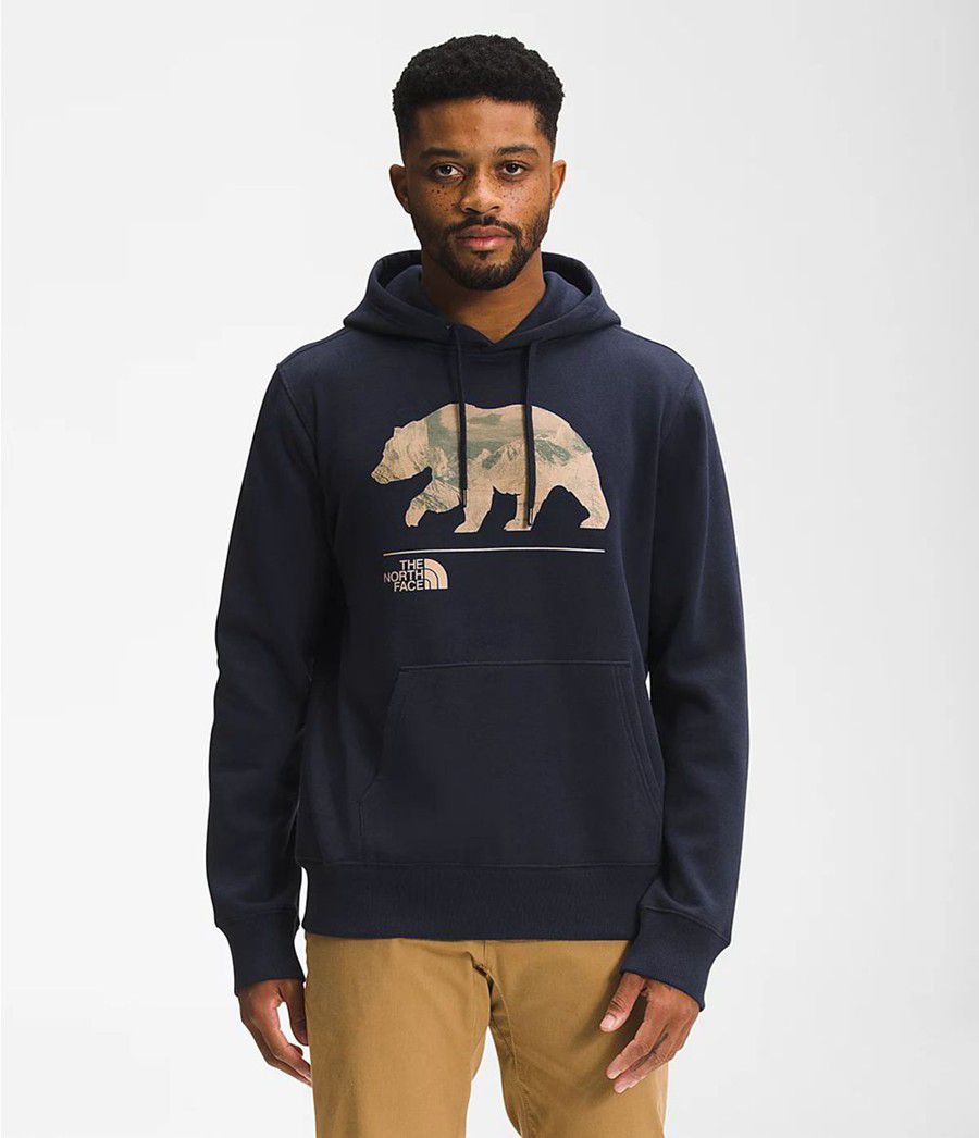Pánské Hoodies The North Face Bearscape Pullover Tmavě Blankyt | MLHGVRT-87