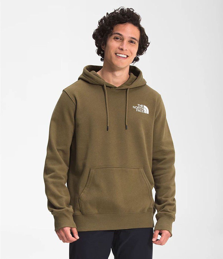 Pánské Hoodies The North Face Box Nse Pullover Olivy Zelené | LPQSBEA-19