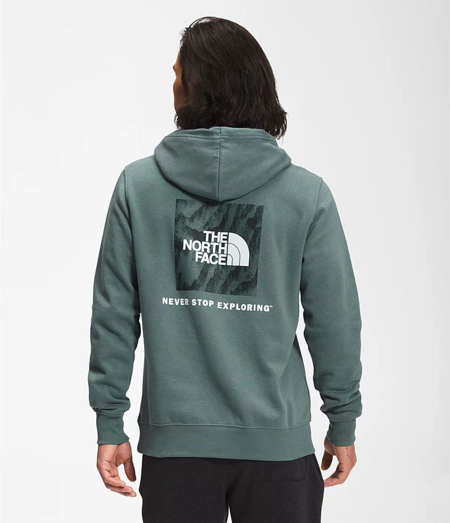Pánské Hoodies The North Face Box Nse Pullover Zelene | OUPDLYA-23