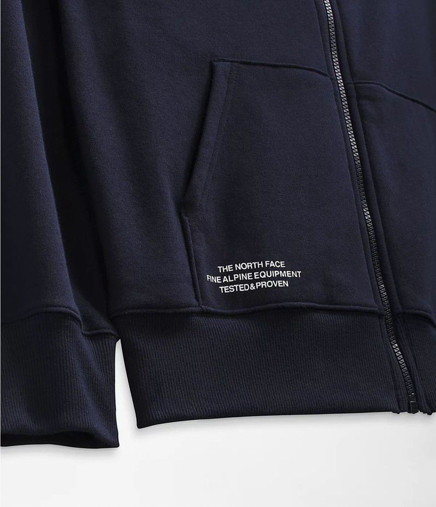 Pánské Hoodies The North Face Brand Proud Full Zip Tmavě Blankyt | QLRXZEJ-05