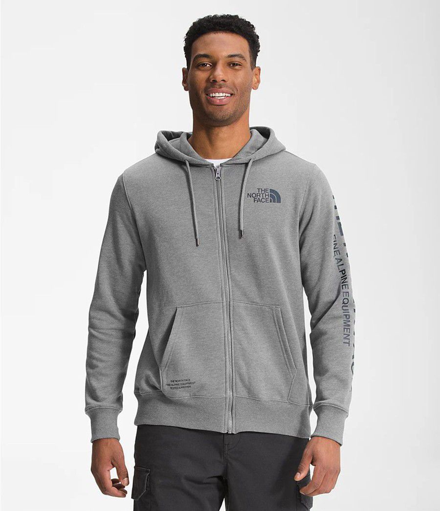 Pánské Hoodies The North Face Brand Proud Full Zip Šedé | BJKUXAZ-47