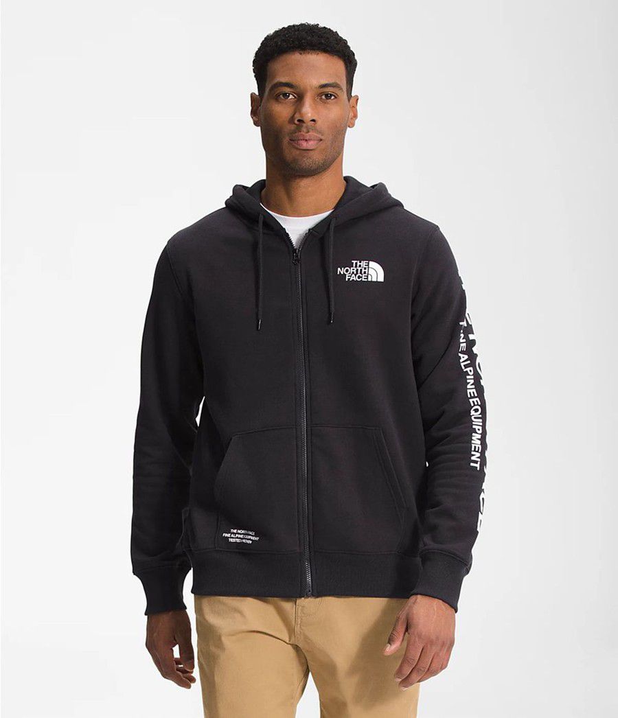 Pánské Hoodies The North Face Brand Proud Full Zip Černé | RJHNKCZ-76
