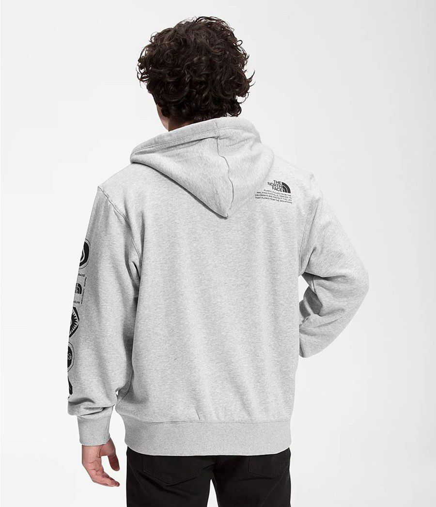Pánské Hoodies The North Face Himalayan Bottle Source Pullover Světle Šedé | ONWCQVP-50