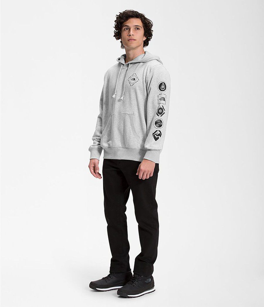 Pánské Hoodies The North Face Himalayan Bottle Source Pullover Světle Šedé | ONWCQVP-50