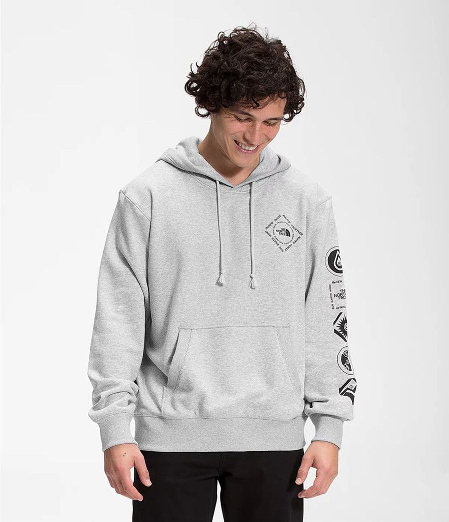 Pánské Hoodies The North Face Himalayan Bottle Source Pullover Světle Šedé | ONWCQVP-50