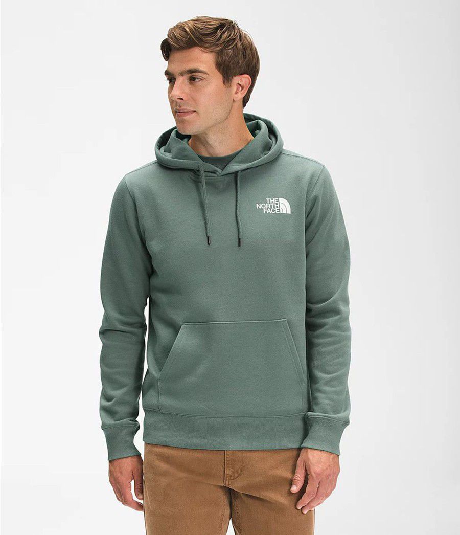 Pánské Hoodies The North Face Mountain Scene Pullover Zelene | MZJGKPY-17