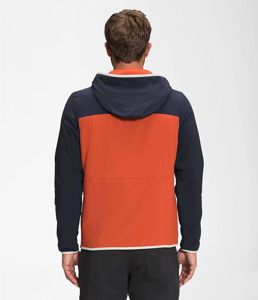 Pánské Hoodies The North Face Mountain Sweatshirt Full Zip Tmavě Blankyt Oranžové | RWDMJLS-34