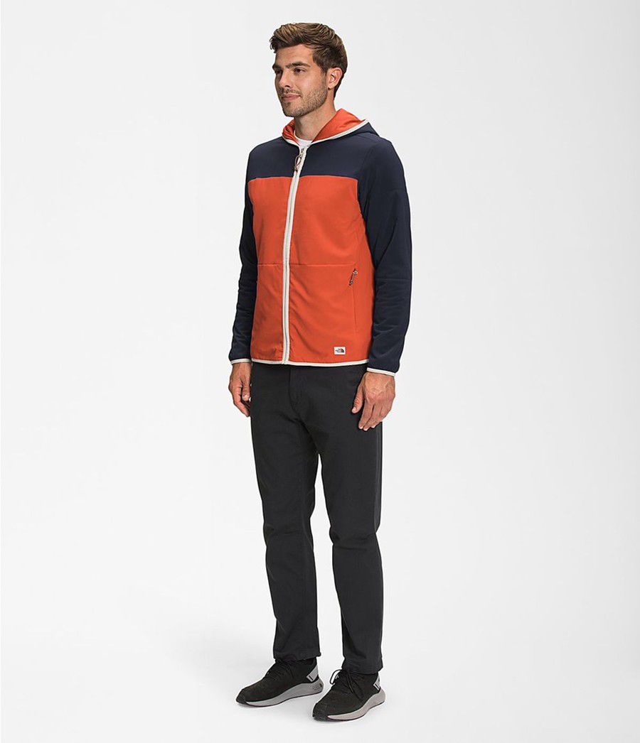 Pánské Hoodies The North Face Mountain Sweatshirt Full Zip Tmavě Blankyt Oranžové | RWDMJLS-34
