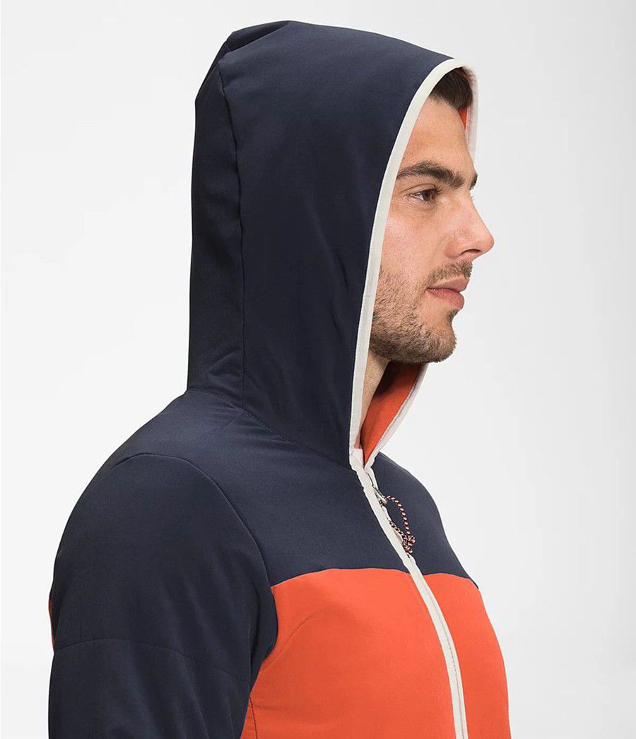 Pánské Hoodies The North Face Mountain Sweatshirt Full Zip Tmavě Blankyt Oranžové | RWDMJLS-34