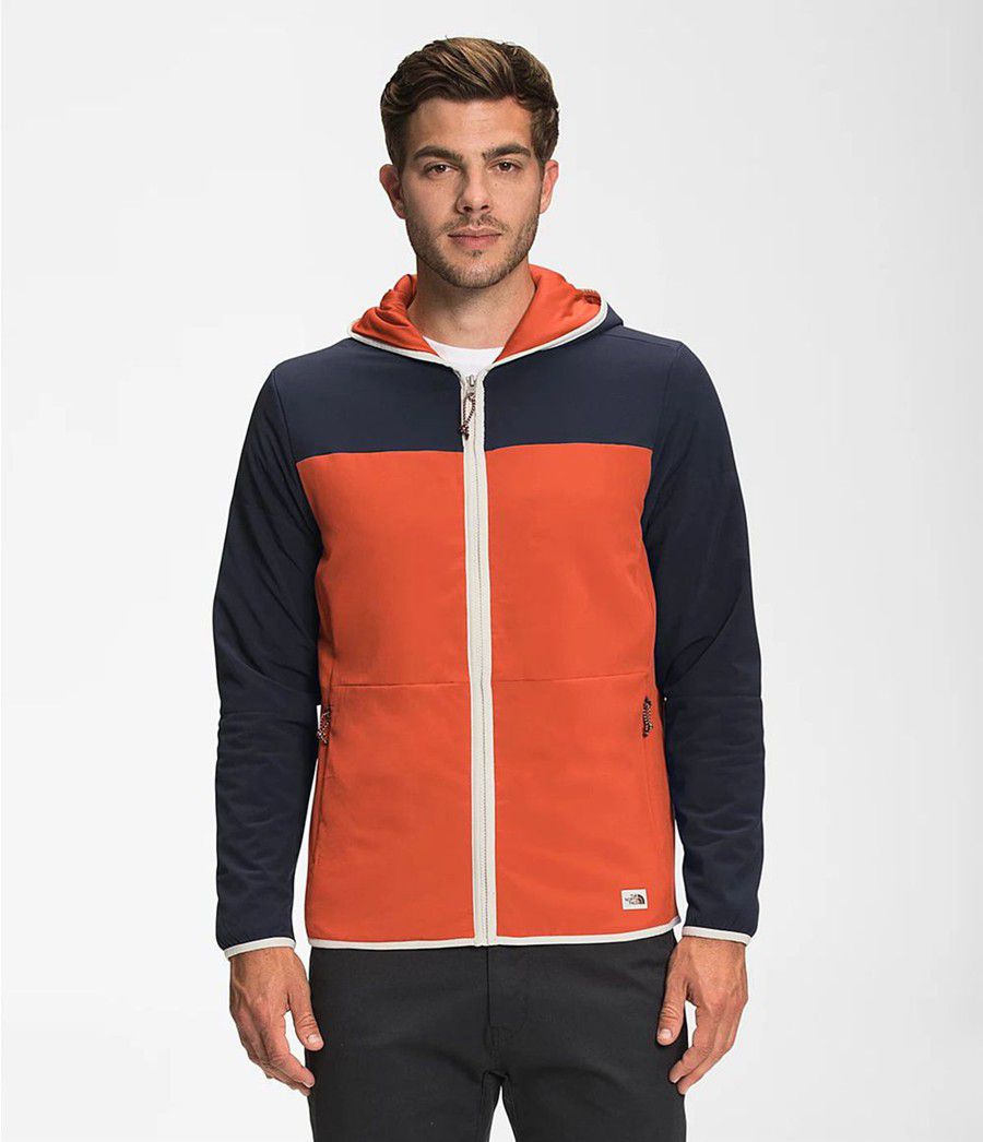 Pánské Hoodies The North Face Mountain Sweatshirt Full Zip Tmavě Blankyt Oranžové | RWDMJLS-34