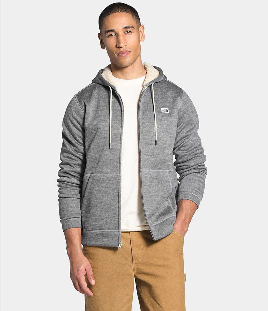 Pánské Hoodies The North Face Sherpa Patrol Full Zip Šedé | HSLXMRJ-56