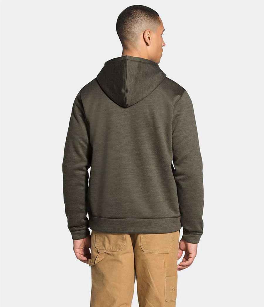 Pánské Hoodies The North Face Sherpa Patrol Full Zip Olivy Zelené | JZQBYEH-47