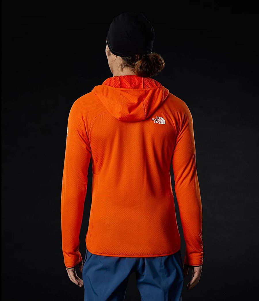 Pánské Hoodies The North Face Summit L2 Futurefleece Full Zip Oranžové | HCWQSEI-23