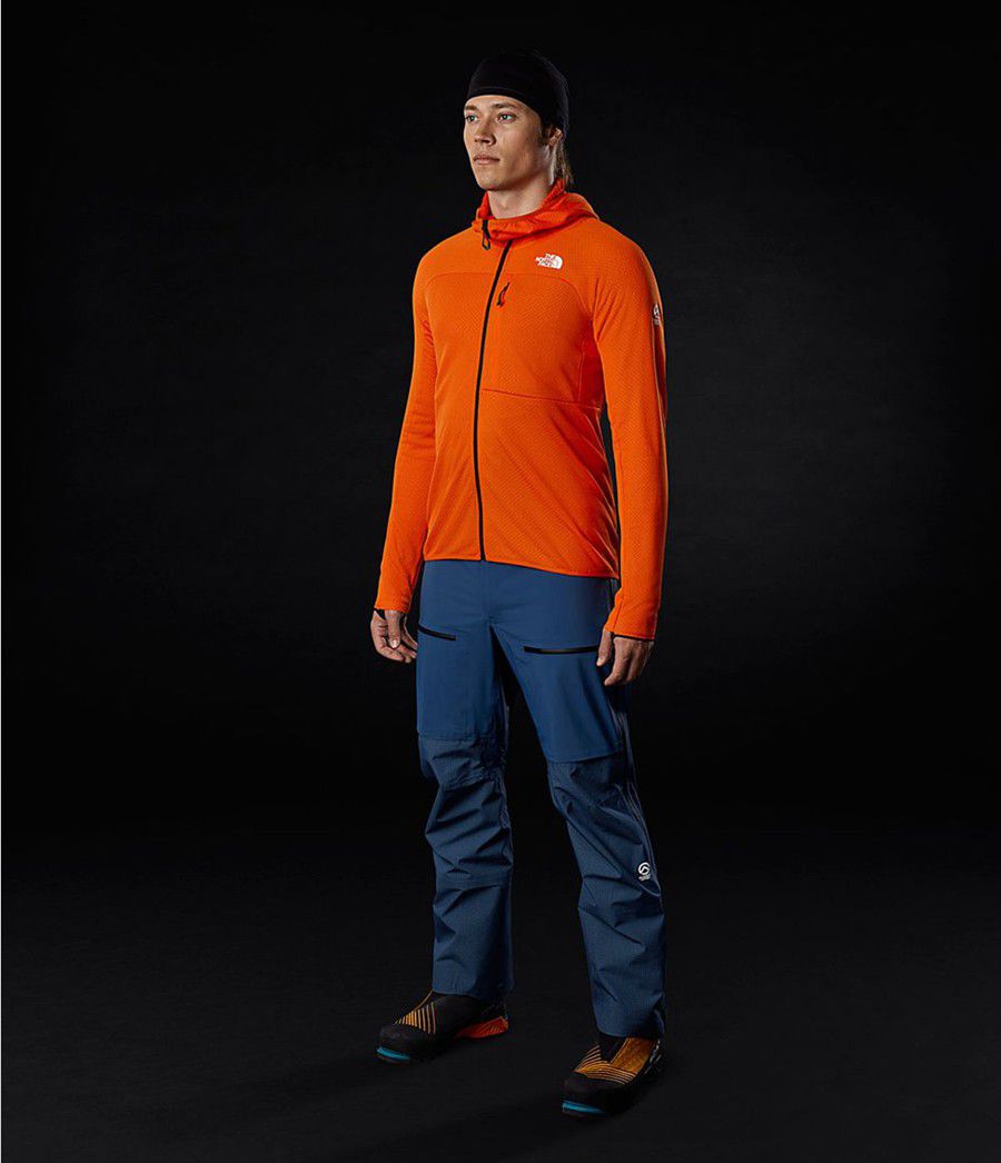 Pánské Hoodies The North Face Summit L2 Futurefleece Full Zip Oranžové | HCWQSEI-23