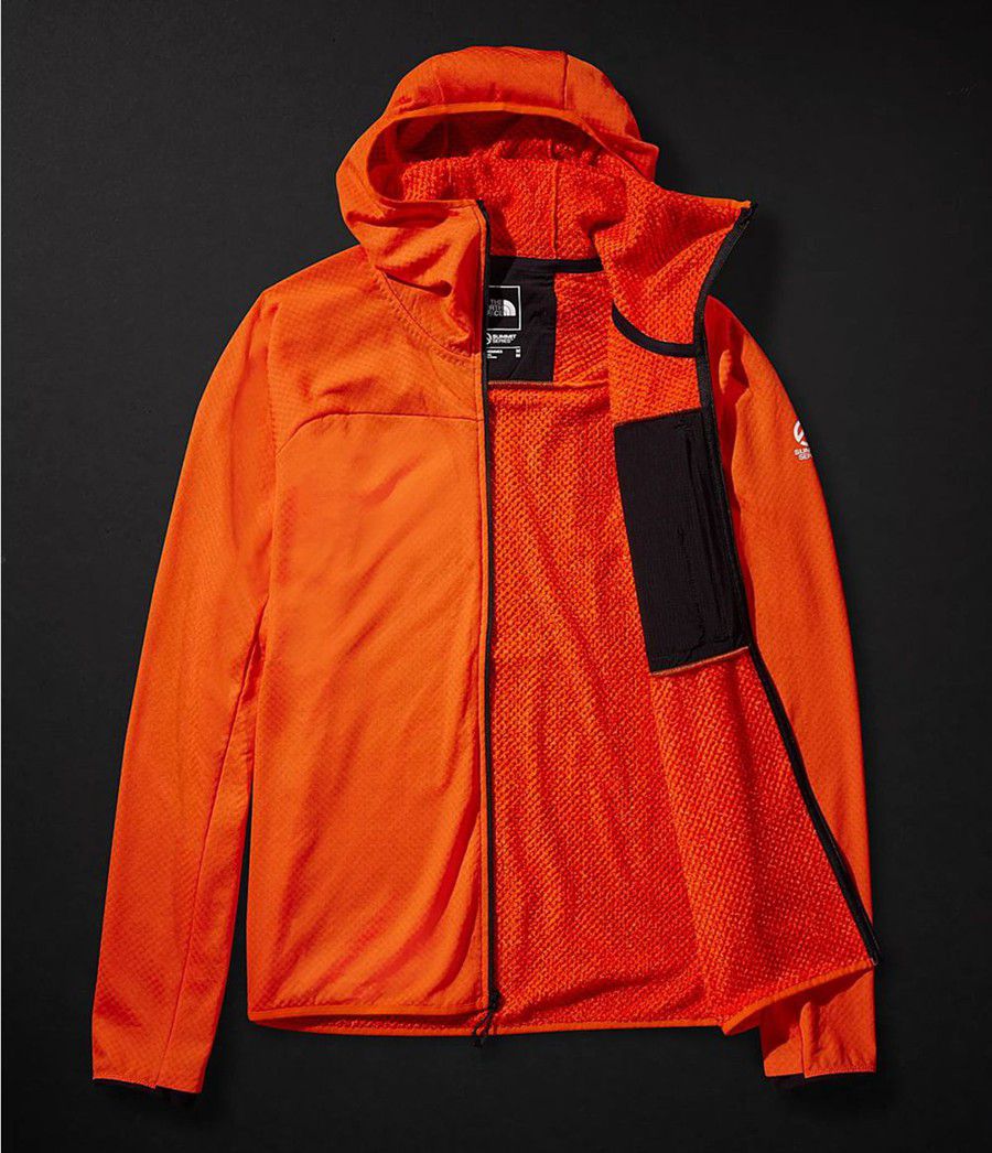 Pánské Hoodies The North Face Summit L2 Futurefleece Full Zip Oranžové | HCWQSEI-23