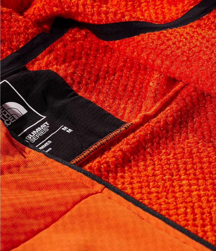 Pánské Hoodies The North Face Summit L2 Futurefleece Full Zip Oranžové | HCWQSEI-23