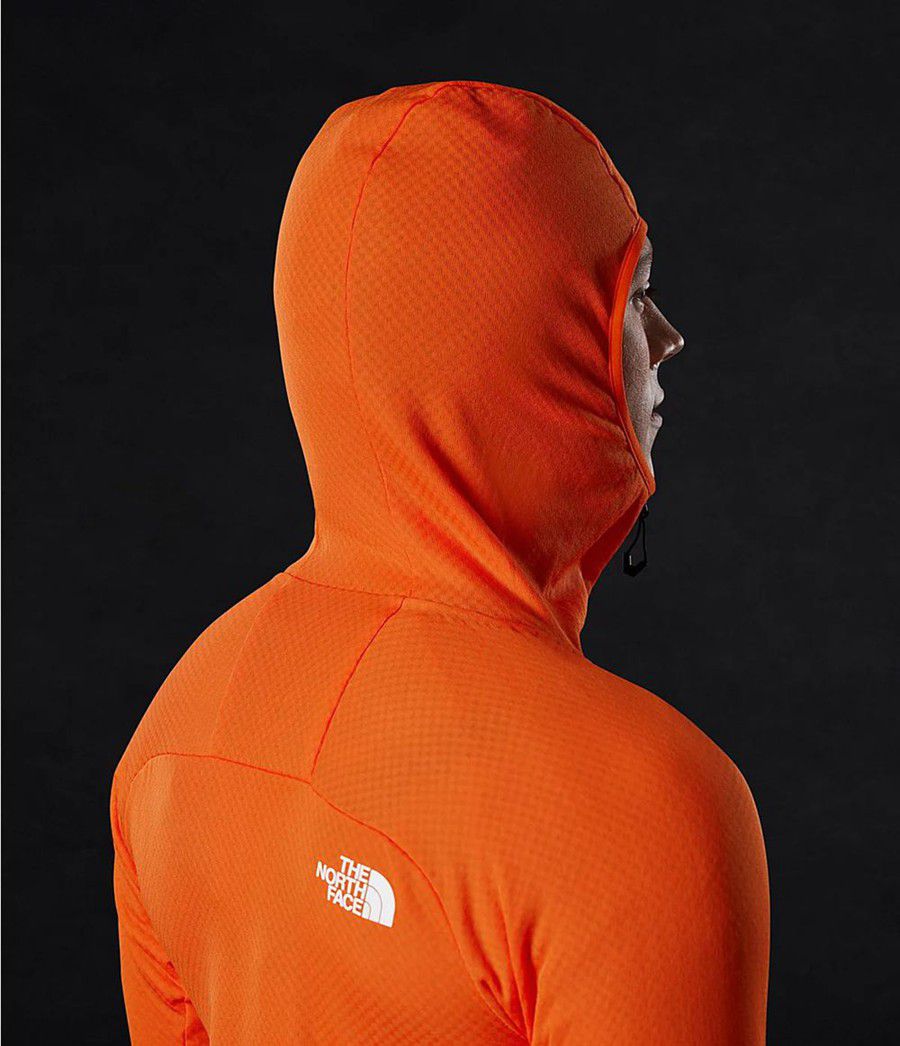 Pánské Hoodies The North Face Summit L2 Futurefleece Full Zip Oranžové | HCWQSEI-23