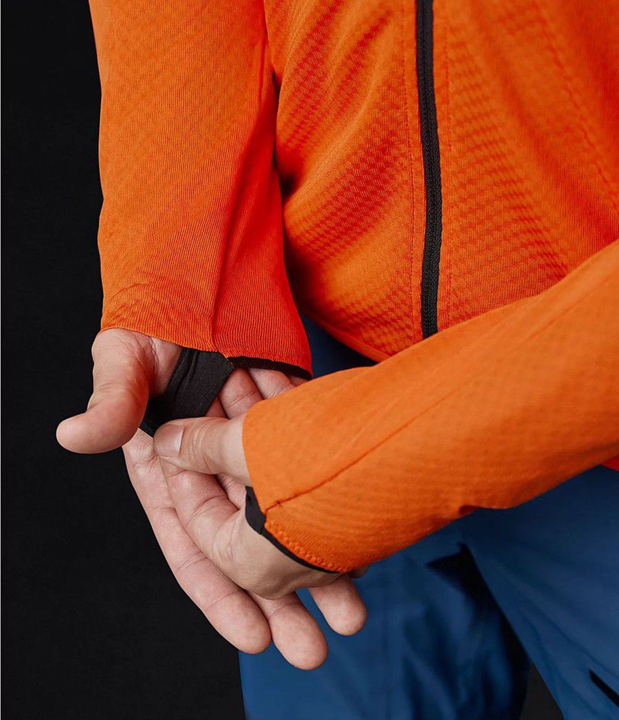 Pánské Hoodies The North Face Summit L2 Futurefleece Full Zip Oranžové | HCWQSEI-23