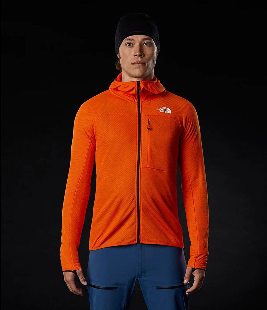 Pánské Hoodies The North Face Summit L2 Futurefleece Full Zip Oranžové | HCWQSEI-23