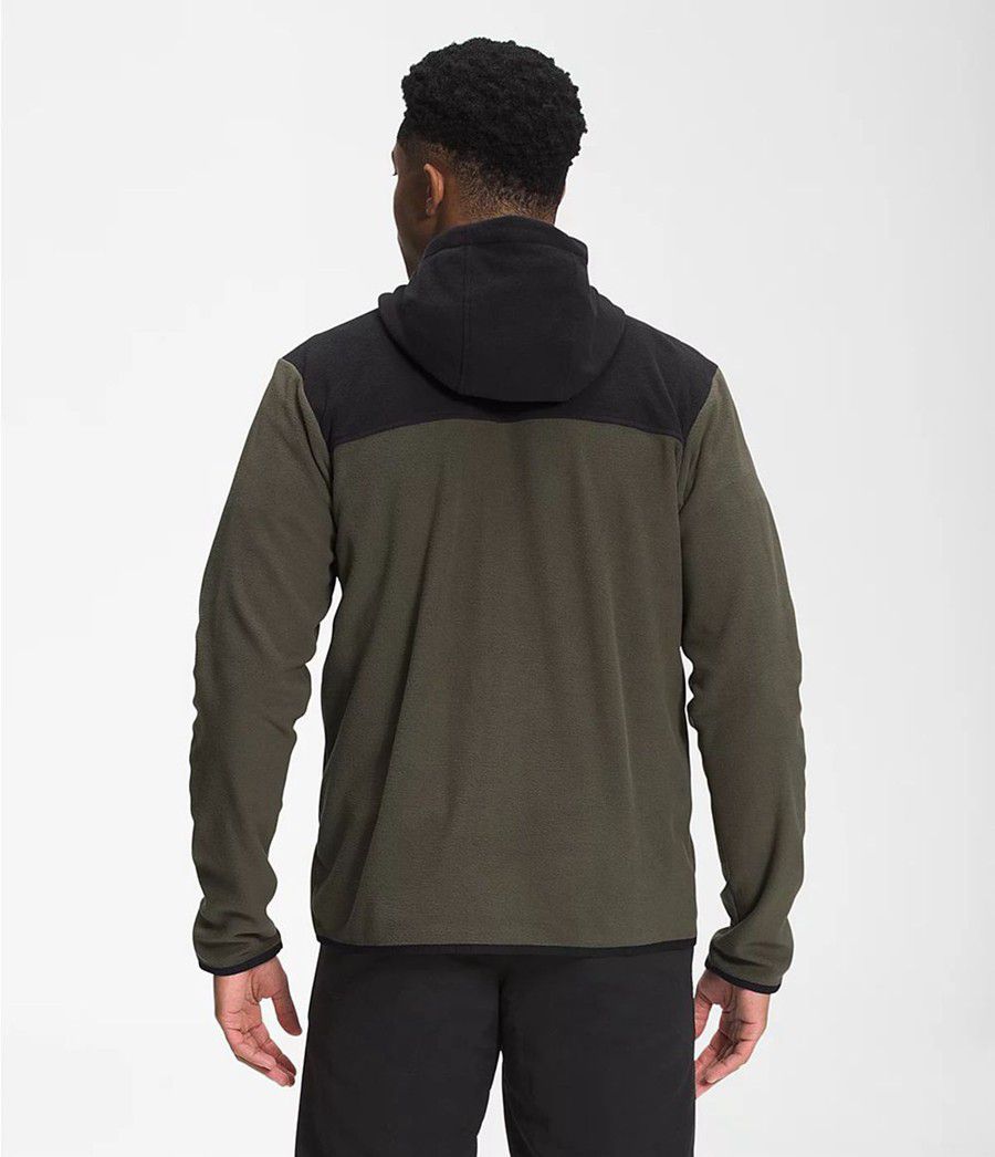 Pánské Hoodies The North Face Tka Glacier Full Zip Černé | BJQYMUH-63