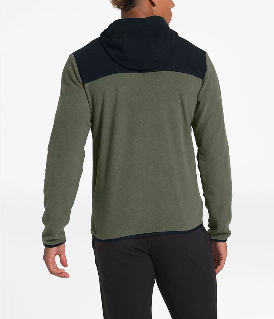 Pánské Hoodies The North Face Tka Glacier Full Zip Černé | BJQYMUH-63
