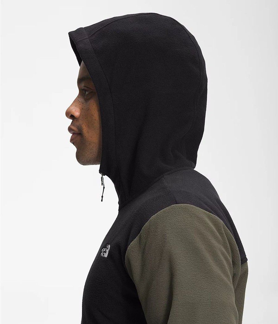 Pánské Hoodies The North Face Tka Glacier Full Zip Černé | BJQYMUH-63