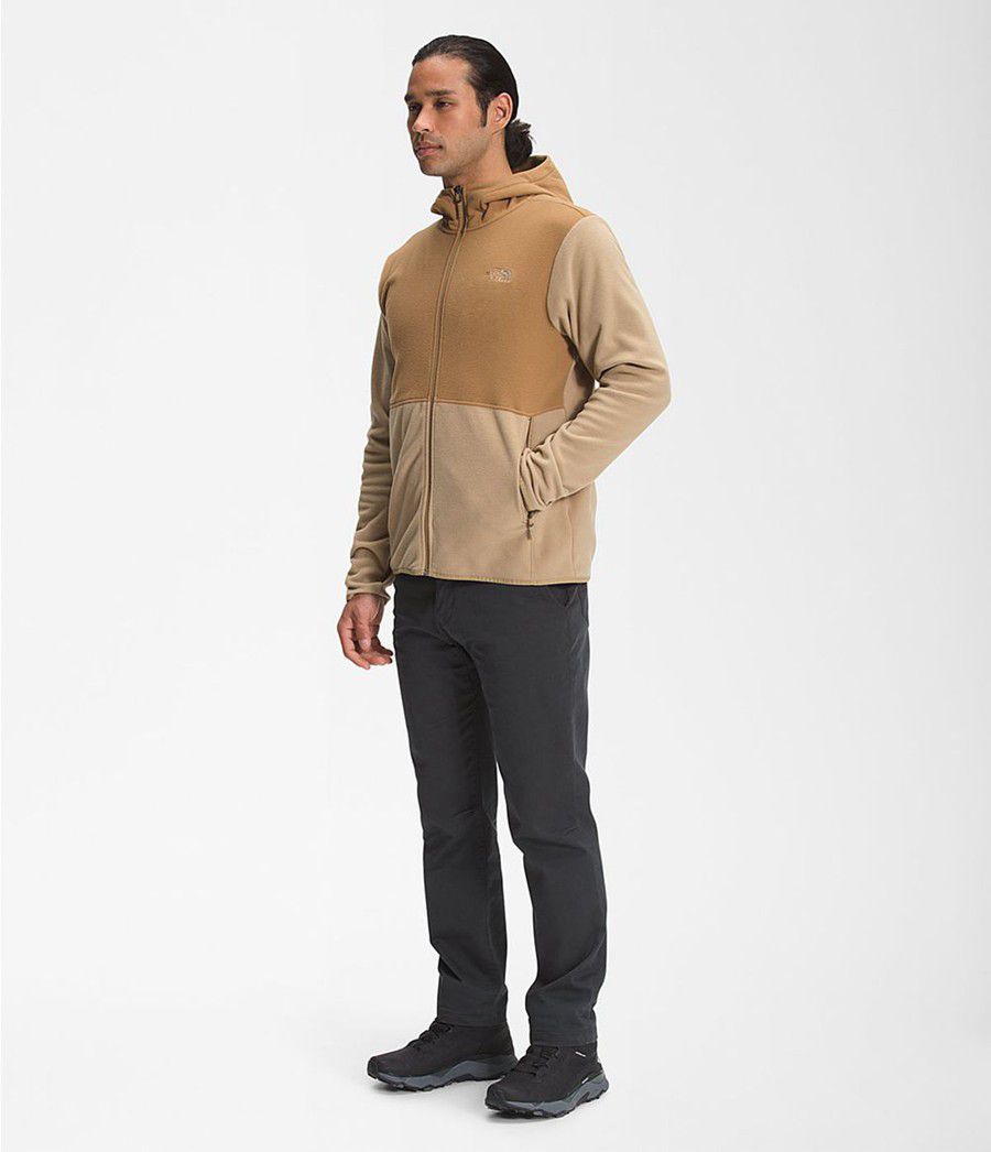 Pánské Hoodies The North Face Tka Glacier Full Zip Hnědé | UTYKEBA-72