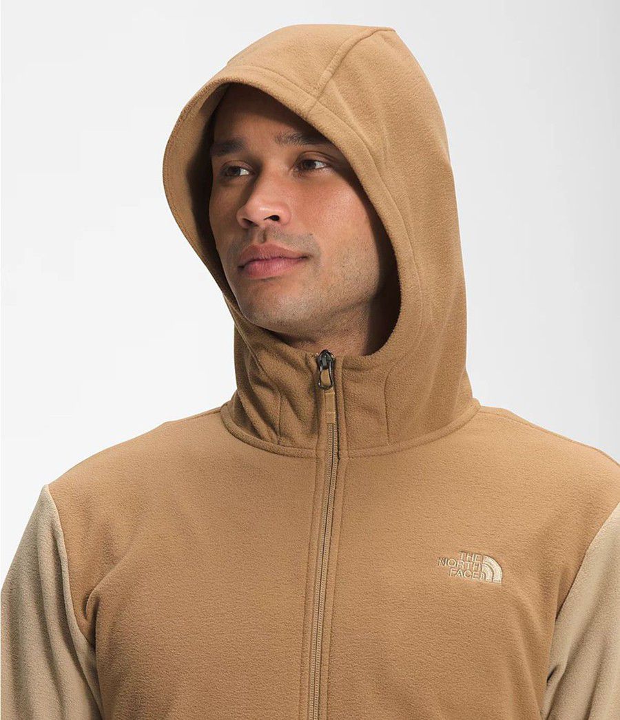 Pánské Hoodies The North Face Tka Glacier Full Zip Hnědé | UTYKEBA-72