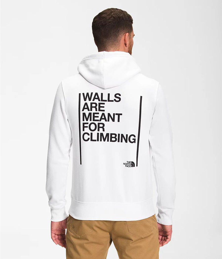 Pánské Hoodies The North Face Walls Pullover Bílé | XCYNLGW-30