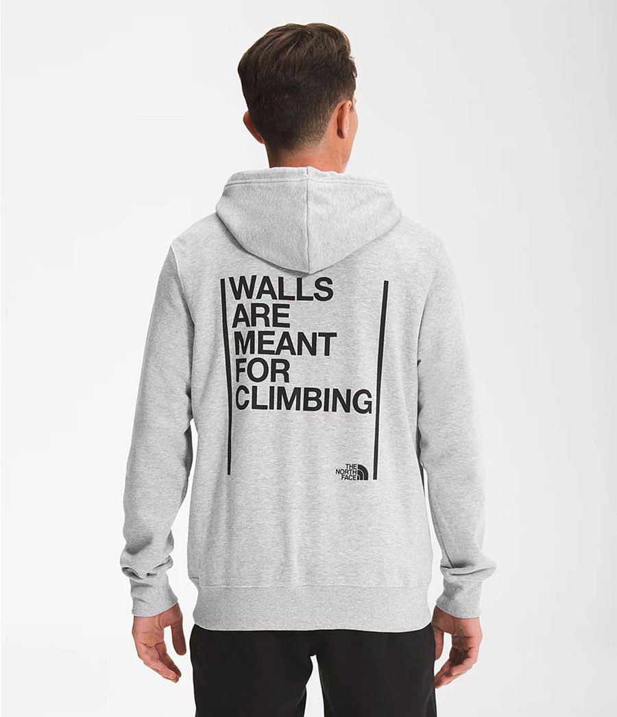 Pánské Hoodies The North Face Walls Pullover Světle Šedé | BWKGIOC-54
