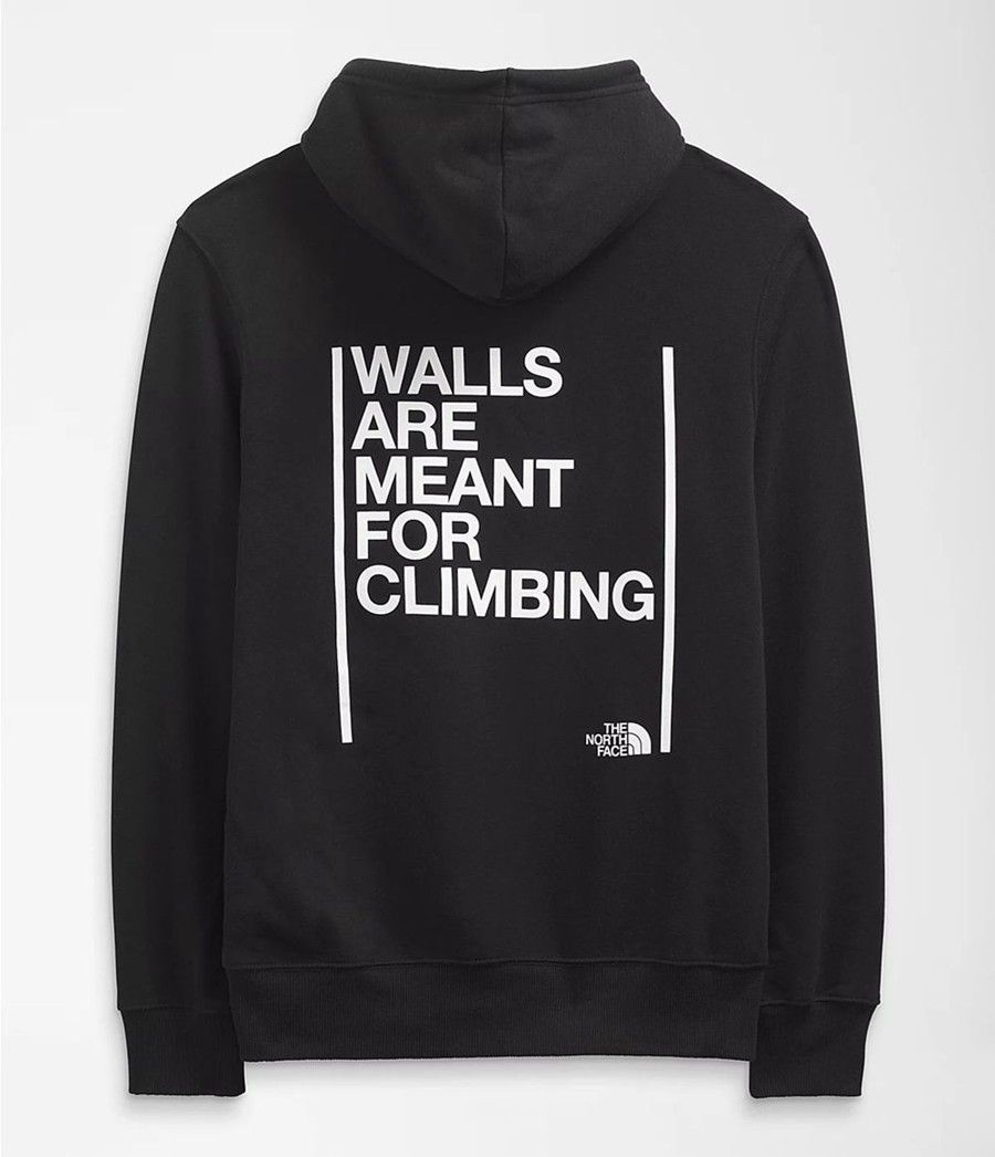 Pánské Hoodies The North Face Walls Pullover Černé | QFAHJZP-03