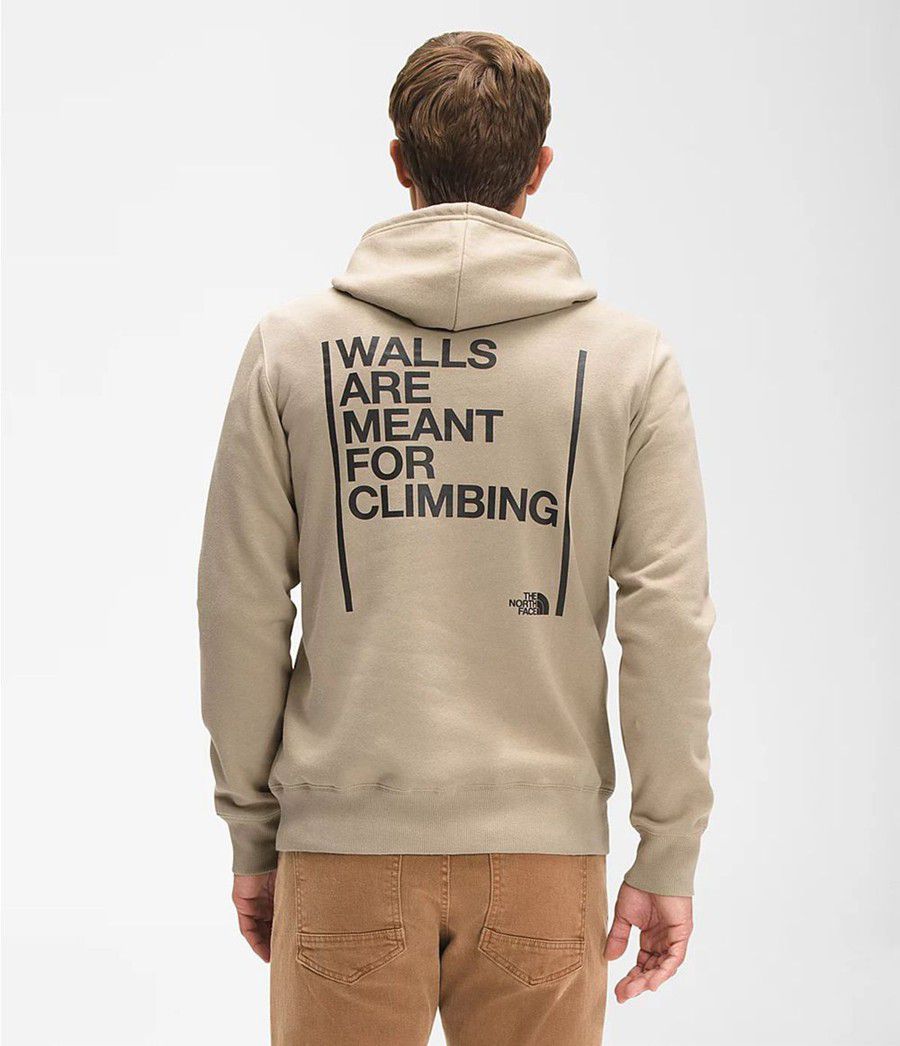 Pánské Hoodies The North Face Walls Pullover Béžový | FUKAPRX-04
