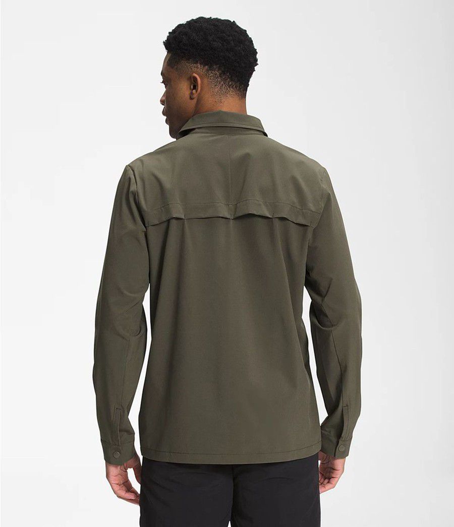 Pánské Košile The North Face First Trail Long Sleeve Olivy Zelené | YDUXKRV-39