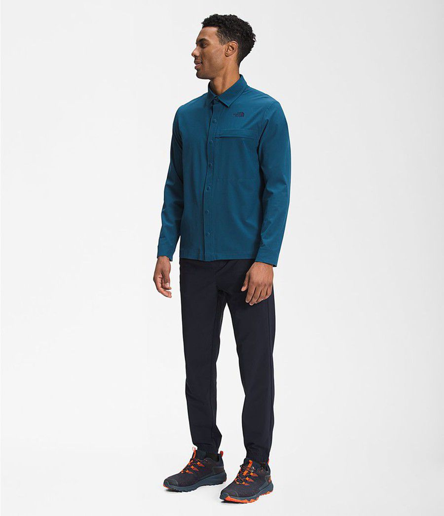 Pánské Košile The North Face First Trail Long Sleeve Blankyt | KIQMZST-59